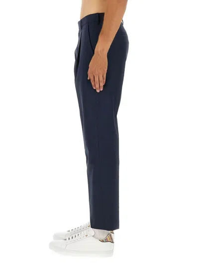 Paul Smith Tailored Trousers Cropped Length In Blue