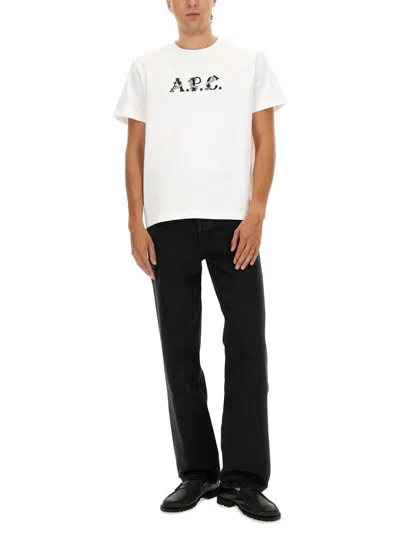Apc Straight-leg Black Cotton Fairfax Pants With Classic Five-pocket Design In Blue
