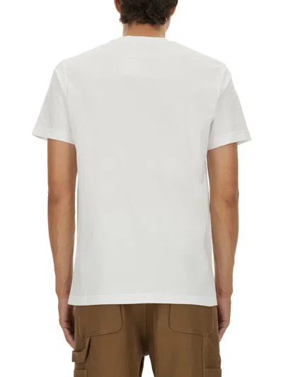 Moschino Couture Printed Cotton Tshirt In White