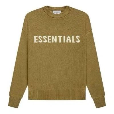Essentials (gs) Fear Of God  Fw21 Knit Pullover Amber In Green