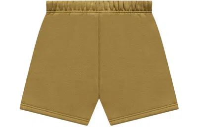 Essentials Fear Of God  Fw21 Logo Sweatshort 'amber' In Gold
