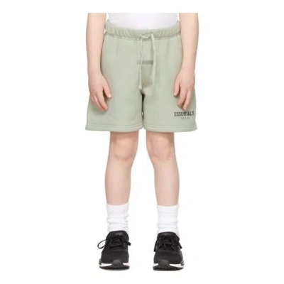Essentials Fear Of God  Fw21 Sweatshort 'concrete' In Green