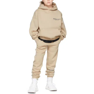 Essentials Fear Of God  Fw21 Kids Beige/linen Fleece Lounge Pants In Gold