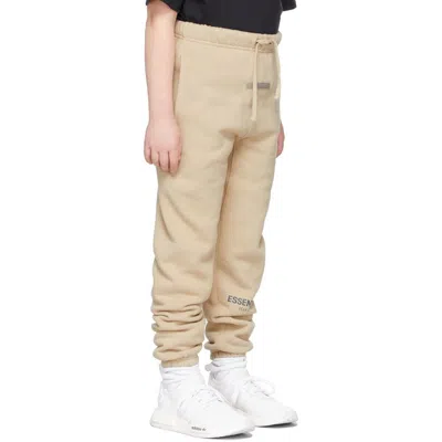 Essentials Fear Of God  Fw21 Kids Beige/linen Fleece Lounge Pants In Gold