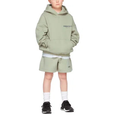 Essentials Fear Of God  Fw21 Sweatshort 'concrete' In Green