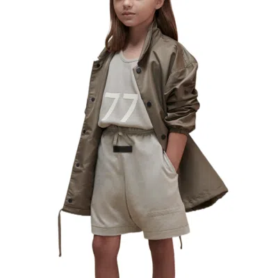 Essentials (ps) Fear Of God  Fw22 Jersey Shorts 'smoke' In Gray