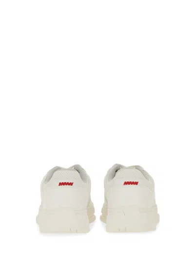Hugo Boss Hugo Low-top Sneakers With Perforated Design And Textured Sole In White