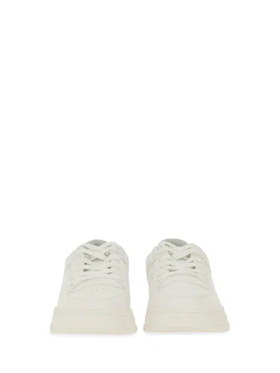 Hugo Boss Hugo Low-top Sneakers With Perforated Design And Textured Sole In White