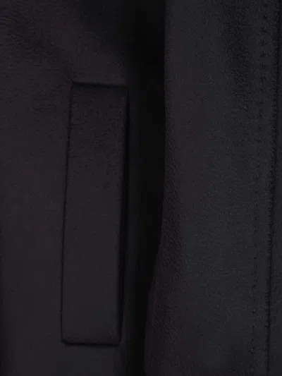 Max Mara Agenda Double Breasted Cocoon Long Wool Drap Coat Coats Blue In Black