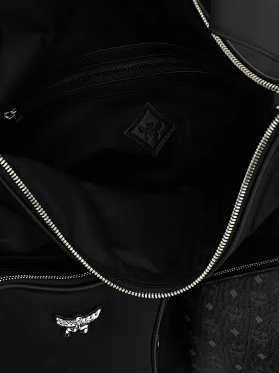 Mcm Nylon Shoulder Bag With Spacious Compartments