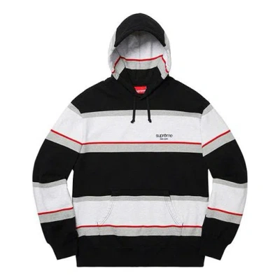 Supreme Fw19 Week 8 Stripe Hooded Sweatshirt In Multi