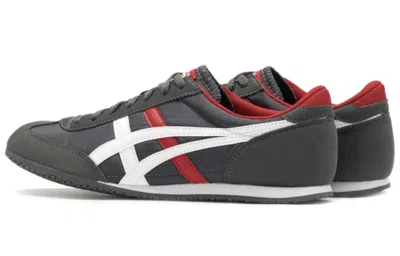 Onitsuka Tiger Machu Racer 'dark Grey Red White' In Black