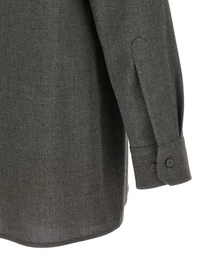 Jil Sander Canvas Shirt Shirt And Blouse Gray In Gray