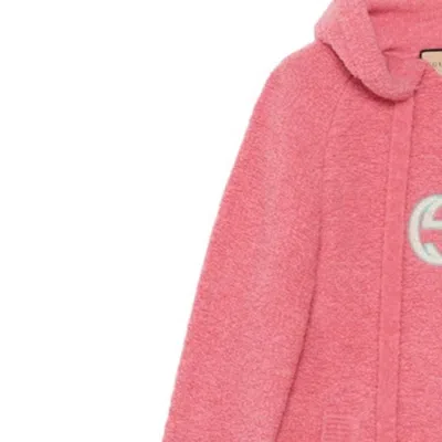 Gucci (wmns)  Interlocking G Boucl Hoodie 'pink'