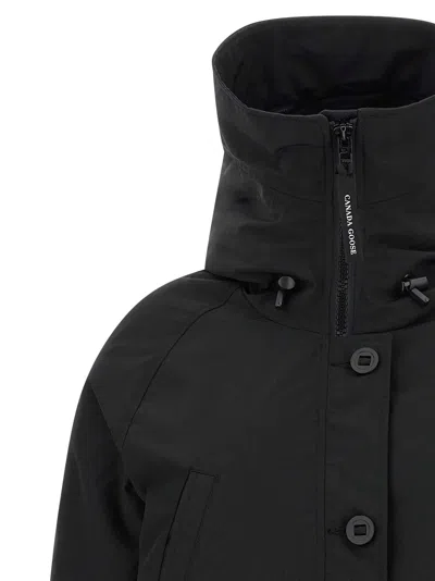 Canada Goose Chilliwack Hooded Shell Down Bomber Jacket In Black
