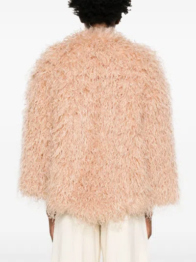 Forte Forte Neutrals Coats - Faux Fur Coats Women In Pink