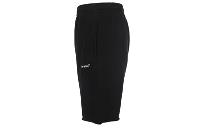 Off-white Men's  Ss22 Side Logo Arrow Printing Shorts Loose Fit Black