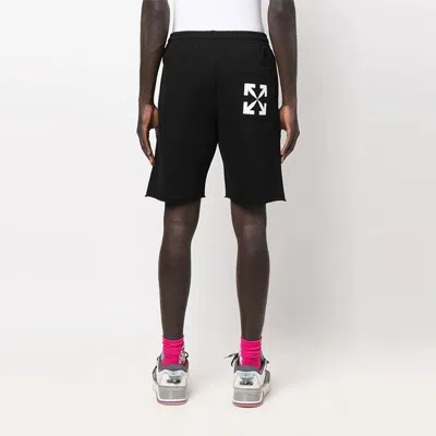 Off-white Men's  Ss22 Side Logo Arrow Printing Shorts Loose Fit Black