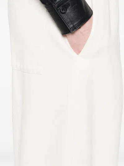 Forte Forte Comfortable Wide Leg Cotton Trousers In White