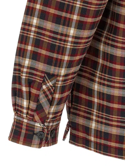 Carhartt Plaid Pattern Long Sleeve Shirt Jacket In Brown