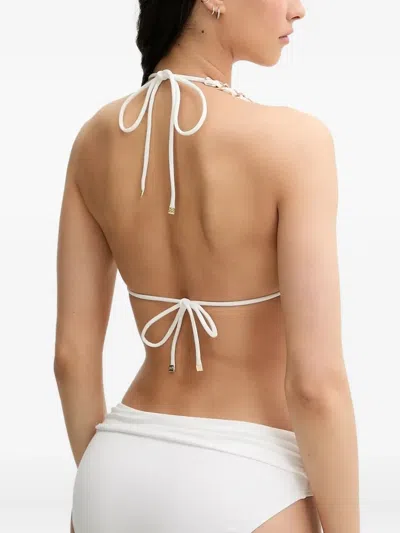 Michael Michael Kors Chain-strap Triangle Bikini In White