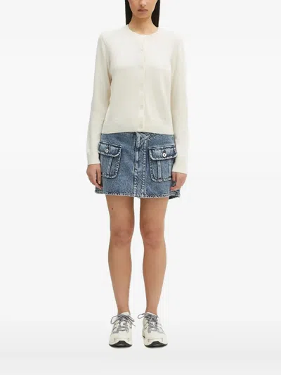 Samsoe & Samsoe Saboston Button-front Cashmere Cardigan In Neutral