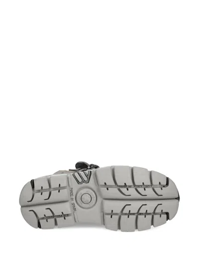 New Rock Lace-up Platform Sneakers In Gray