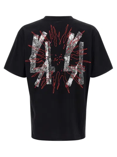 44 Label Darkened Type T-shirt Black In Black