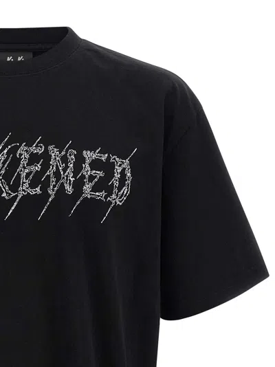 44 Label Darkened Type T-shirt Black In Black