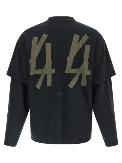 44 Label Double Sleeve T-shirt Black In Black