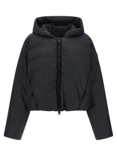 Canada Goose Hooded Jacket With Elasticated Cuffs And Pockets In Blue