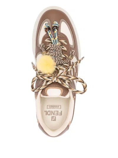 Fendi Sneakers Chunky Sole Contrast Panels