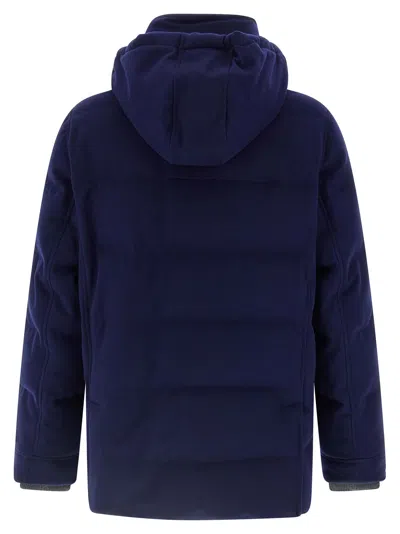 Brunello Cucinelli Padded Jacket In Blue