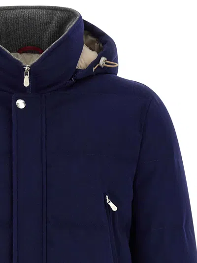 Brunello Cucinelli Padded Jacket In Blue