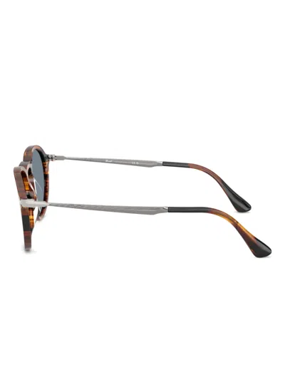 Persol Po3383s 123556 Occhiali Da Sole Marroni Per Uomo In Blue