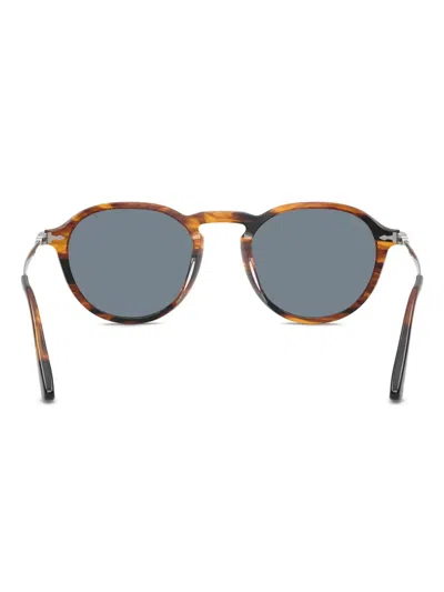 Persol Po3383s 123556 Occhiali Da Sole Marroni Per Uomo In Blue