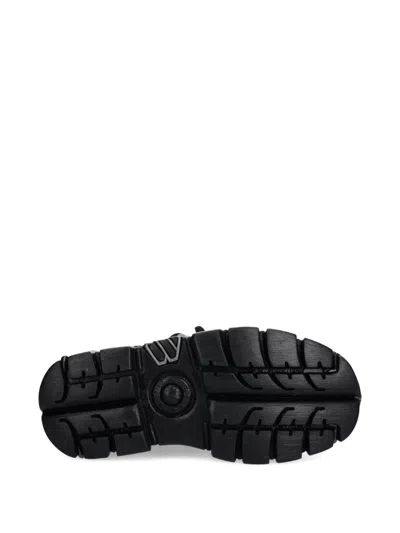 New Rock M-120n-c86 Zebra-print Lace-up Sneakers In Nude