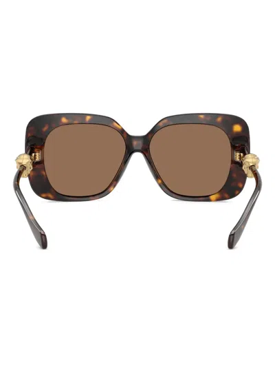 Versace Medusa Square-frame Sunglasses In Brown