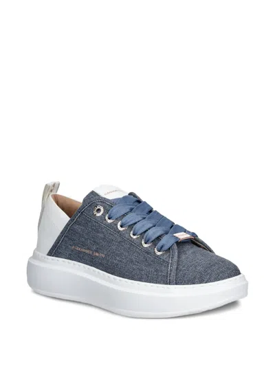 Alexander Smith Lace-up Platform Sneakers In Blue