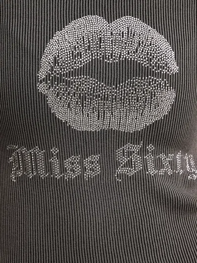 Miss Sixty Lips-detail T-shirt In Gray