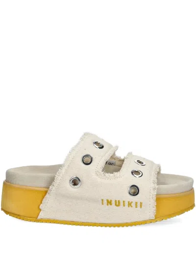 Inuikii Suede Slides In Metallic