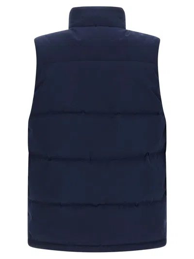 Canada Goose Charcoal Polyester Blend Freestyle Sleeveless Down Jacket In Blue