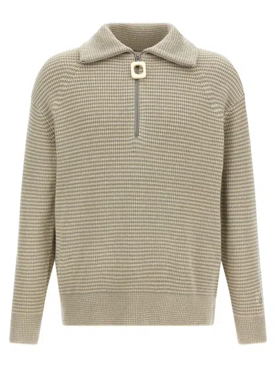 Jw Anderson Half Zip Sweater Sweaters And Cardigans Multicolor In Neutral