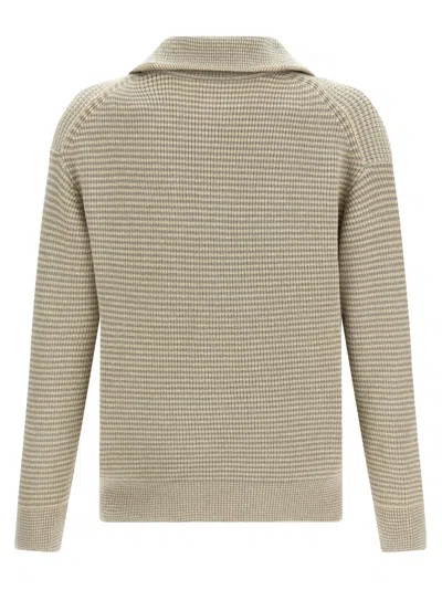 Jw Anderson Half Zip Sweater Sweaters And Cardigans Multicolor In Neutral