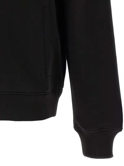 Dolce & Gabbana Hooded Sweater With Pockets And Ribbed Details In Black