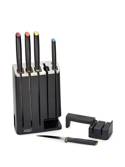Joseph Joseph Elevate™ Slimblock Knife With Sharpener (set Of Five) In Black