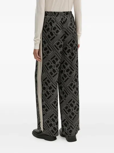 Bruuns Bazaar Logo-pattern Side-stripe Trousers In Black