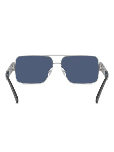 Versace Square-frame Sunglasses In Metallic