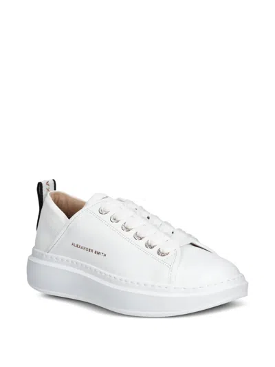 Alexander Smith White Ecowembley Sneaker With White Naplack Spur In White