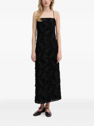Samsoe & Samsoe Spaghetti-straps Maxi Dress In Black